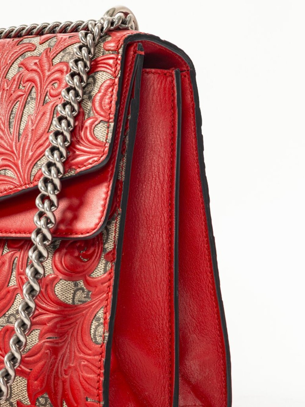 Gucci Dionysus Red Arabesque & GG Supreme Shoulder Bag - Picture 8 of 14